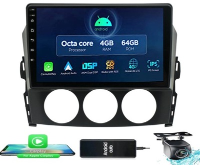 RADIO NAVEGACIÓN GPS MAZDA MX-5 2009-2014 4GB 64GB LTE CARPLAY ANDROID  