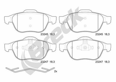 PADS BRAKE BRECK 23245 00 701 00  