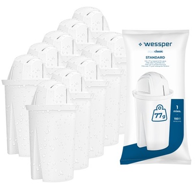 Vodný filter Wessper aquaclassic STANDARD pre filtračné kanvice - 10 ks