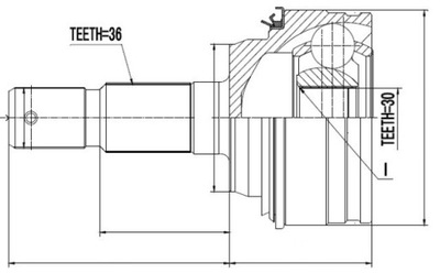 Шарнир zew. toyota tundra, sequoia 07- фото №1