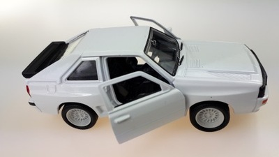 Audi Sport quattro Białe Metalowy WELLY 1:34