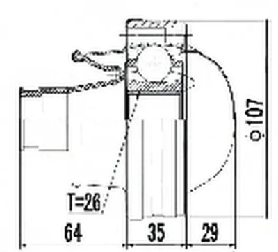 PRZEGUB PÓŁOSI NPW-FR-070 NTY