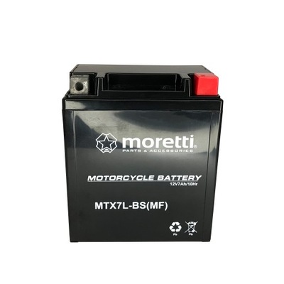 АККУМУЛЯТОР 12V 7AH MTX7L-BS GEL MORETTI