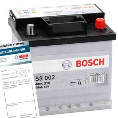 АКУМУЛЯТОР BOSCH SILVER 45AH 45 AH 400