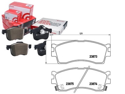 ZAPATAS DE FRENADO KIA RIO 02-05 PARTE DELANTERA BREMBO  