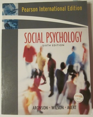 Social psychology, E. Aronson T. Wilson R. Akert