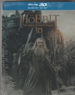 Hobbit Pustkowie Smauga STEELBOOK 2D + 3D PL AUDIO