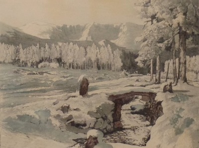 Friedrich Iwan "Widok na Śnieżne Kotły zimą"