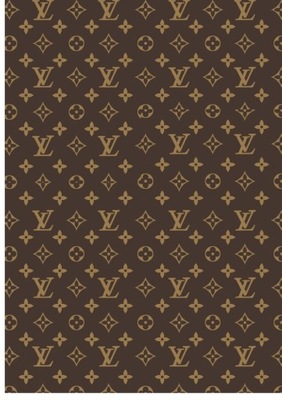 LV tort logo wydruk papier skrobiowy