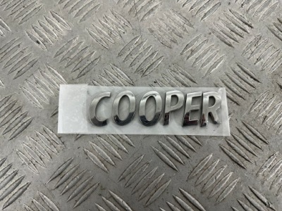 Mini cooper r50 надпис емблема кришки багажника фото №1