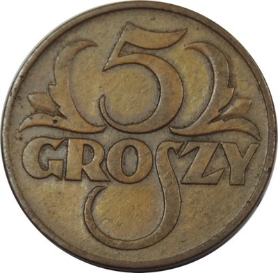 5 GROSZY 1935 - STAN (3+) - SP840