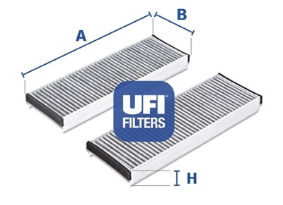 UFI FILTROS FILTRO DE CABINA DE CARBON KPL. 2 SZT.  