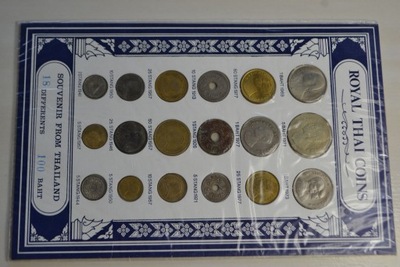 Tajlandia - ciekawy zestaw monet - typów - 18 monet