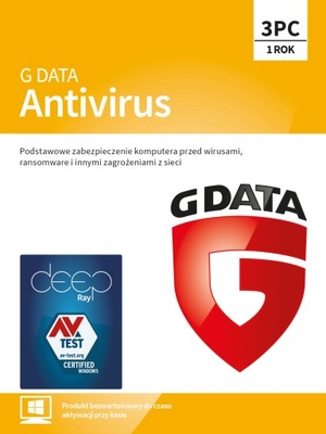 G DATA Antivirus 2024 PL 3PC 1rok ESD Antywirus