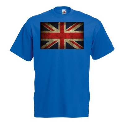 Koszulka flaga UK Wielka Brytania S niebieska