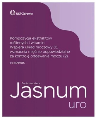 Jasnum uro na drogi moczowe z apteki, 60 kapsułek