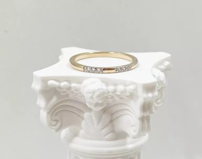 NIESAMOWITY ZŁOTY PIERŚCIONEK 14 KARATOWY R.12