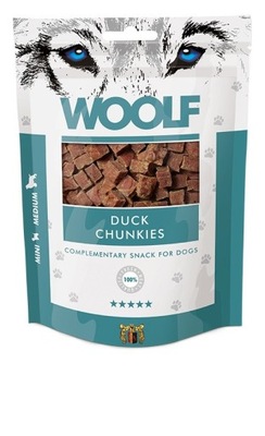 WOOLF DUCK CHUNKIES naturalny przysmak kosteczki z Kaczki 100g