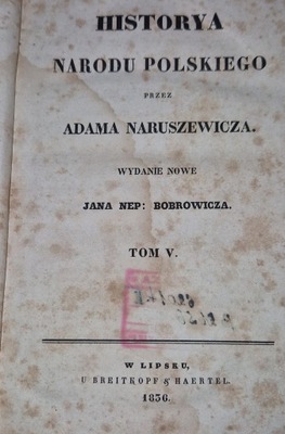 Historya Narodu polskiego Adam Naruszewicz Tom V