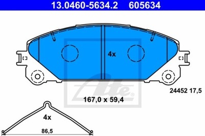 PADS HAM.PRZOD LEXUS RX 09-  