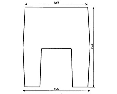 СТЕКЛО MASSEY FERGUSON MF 2000 ПЕРЕДНЯЯ 3052607M1