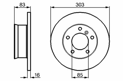 BOSCH ГАЛЬМІВНІ ДИСКИ ГАЛЬМІВНІ 2 ШТУКИ. ПЕРЕД MERCEDES G W460 G W461 G W463