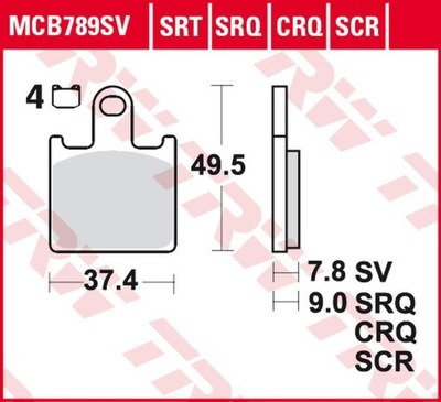 TRW LUCAS ZF TRINKELĖS STABDŽIŲ KH417 SINTER ROAD/TR 