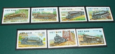 Wietnam - 1983 Pociągi / Lokomotywy - 7v **
