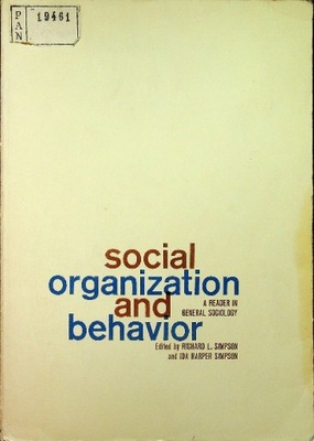 Social organization and behavior