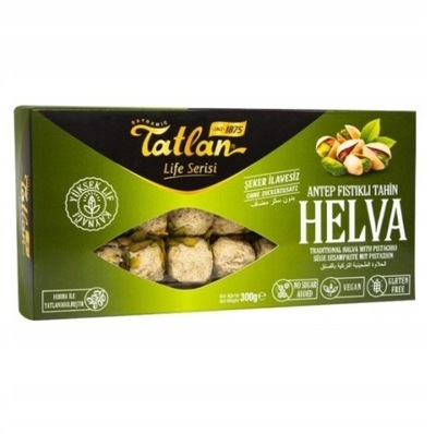 Chałwa turecka pistacjowa bez cukru słodzona daktylami 300g Tatlan