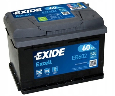 EXIDE EXCELL 60AH 540A EB602