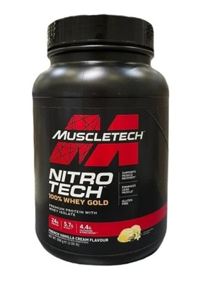 MuscleTech Nitro-Tech 100% Whey Gold Odżywka Białkowa French Vanilla Cream