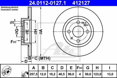 DISCS BRAKE FRONT ATE 24.0112-0127.1  