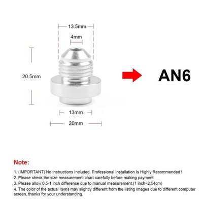 AN3 AN4 AN6 AN8 AN10 AN12 AN16 AN20 Aluminum Weld On Fitting Bung Nu~7869