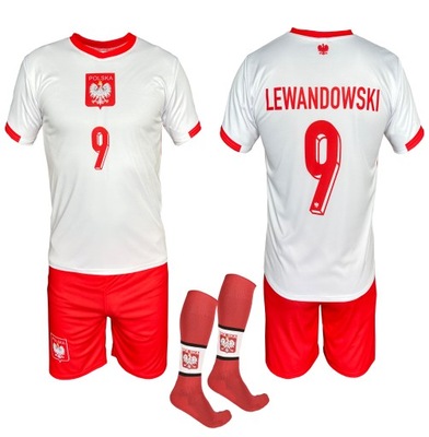 Strój piłkarski z getrami LEWANDOWSKI POLSKA - 122