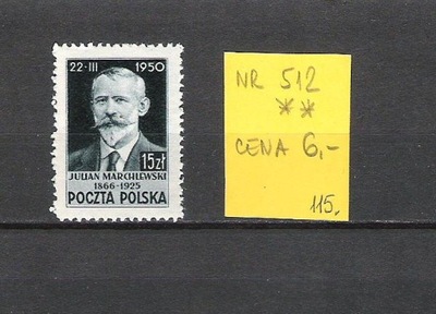 Polska 1950r., zn. nr 512 **.