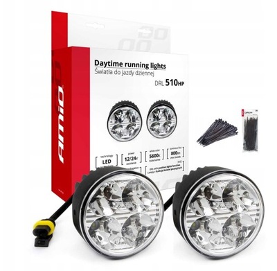 LUZ PARA CONDUCTOR DE DÍA DRL 510HP DIODO LUMINOSO LED RENDONDOS 01524  