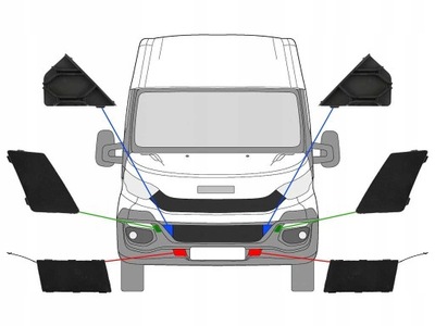 IVECO DAILY 2014- TAPAS CIEGAS DE PARAGOLPES PARTE DELANTERA  