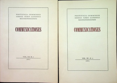 Communicationes Vol III N 1 - 2