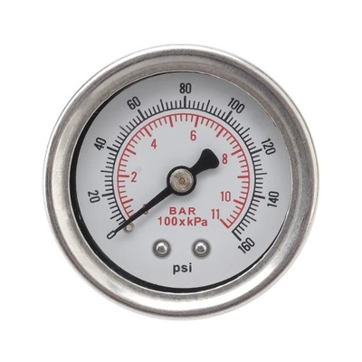 Universal 1/8 NPT Fuel Pressure Gauge Liquid 