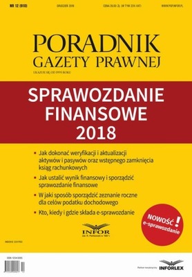 Sprawozdanie finansowe 2018 Poradnik Gazety Prawne