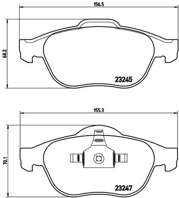 BREMBO P 68 030 КОМПЛЕКТ КОЛОДОК ТОРМОЗНЫХ, ТОРМОЗА TARCZOWE