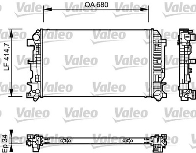 РАДИАТОР DB SPRINTER (906) 06- /VALEO/ 735084