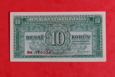 Banknot CZECHOSŁOWACJA - P-69 10 Koron (1950) UNC