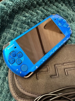 Japońska Konsola Sony PSP Slim PORTABLE PSP-3000 niebieski