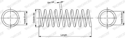 RESORTE SUSPENSIONES MONROE OESPECTRUM SPRINGS MONROE SP3951  