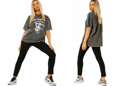 8c3f9 BOOHOO DOPASOWANE SPODNIE WYSOKI STAN M