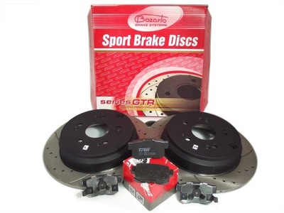 DISCOS WIERCONE BOZARTO GTR 305MM ZAPATAS TRW HONDA CR-V II 3 IV PARTE TRASERA  