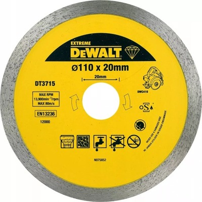 Tarcza diamentowa 110 mm DeWalt DT3715