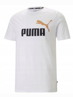 KOSZULKA męska PUMA LOGO 586759-53 biała bawełniana t-shirt XL XL